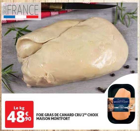 foie gras de canard cru 1er choix maison montfort