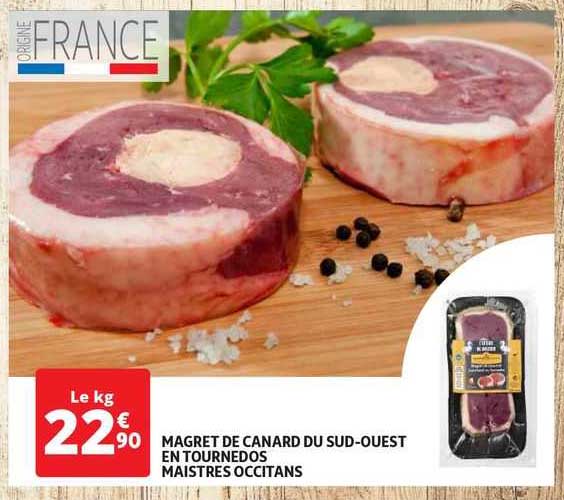 magret de canard du sud-ouest en tournedos maistres occitans
