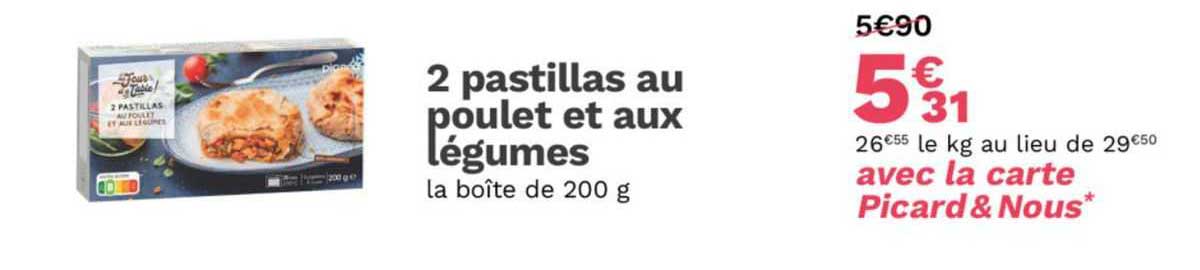 2 Pastillas Au Poulet Et Aux Légumes