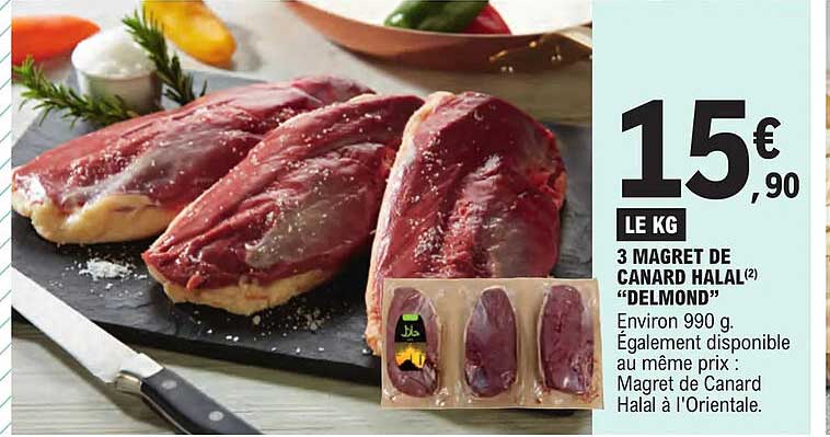 3 magret de canard halal "delmond"