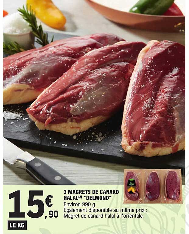 3 magrets de canard halal "delmond"