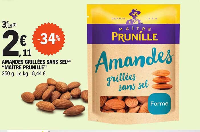 amandes grillées sans sel "maître prinille"