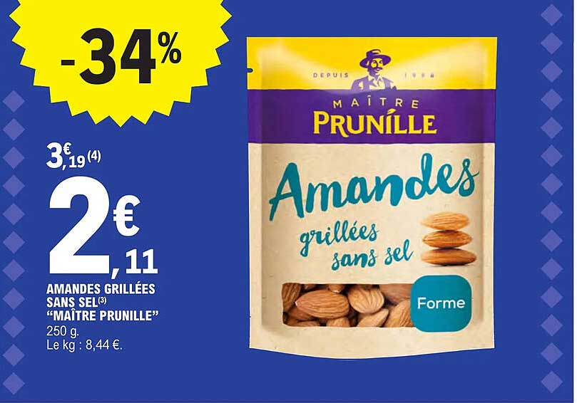 Amandes Grillées Sans Sel "maître Prunille"
