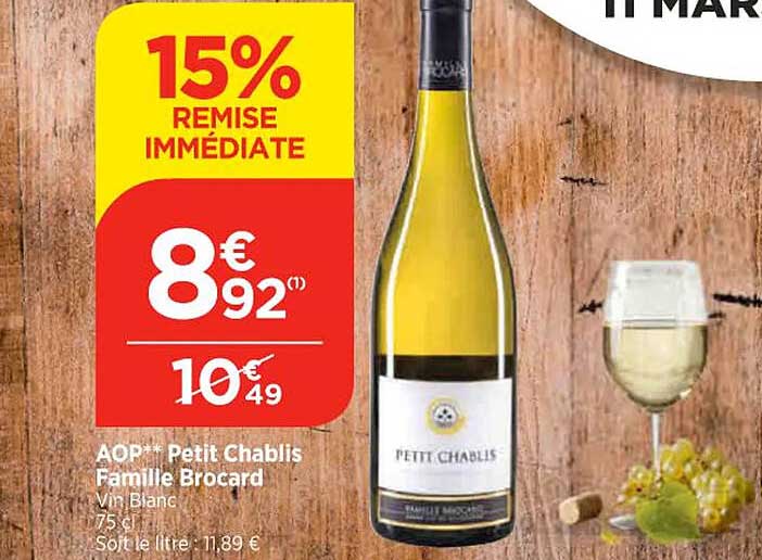 aop petit chablis famille brocard