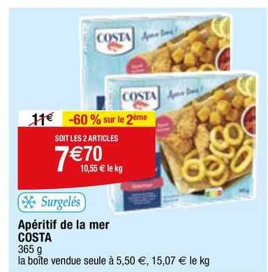 Apéritif De La Mer Costa