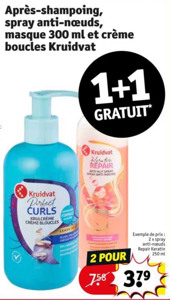 Après-shampoing, Spray Anti-noeuds, Masque 300 Ml Et Crème Boucles Kruidvat