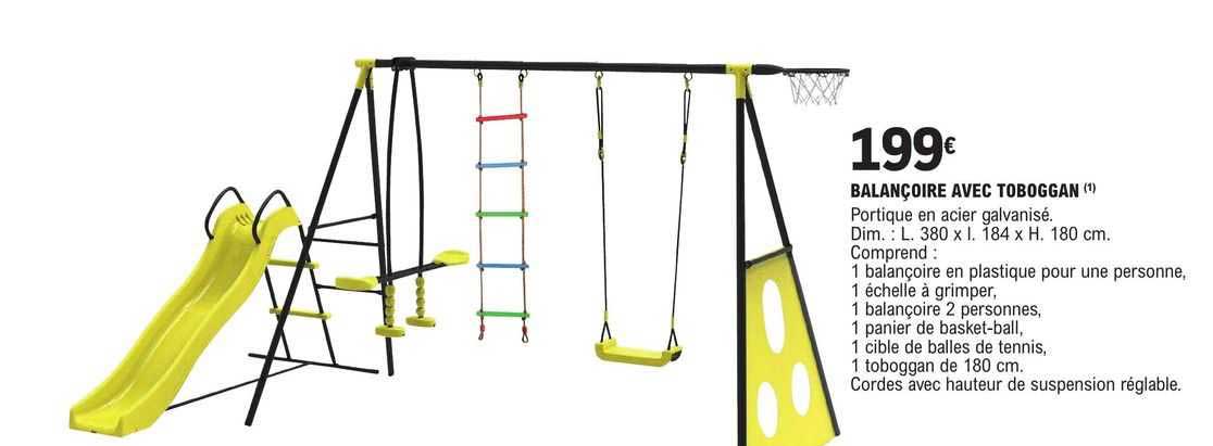 balançoire avec toboggan