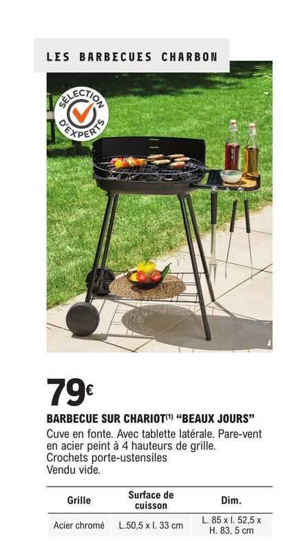 barbecue sur chariot "beaux jours"