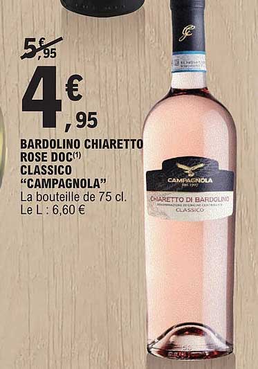 bardolino chiaretto rose doc classico "campagnola"