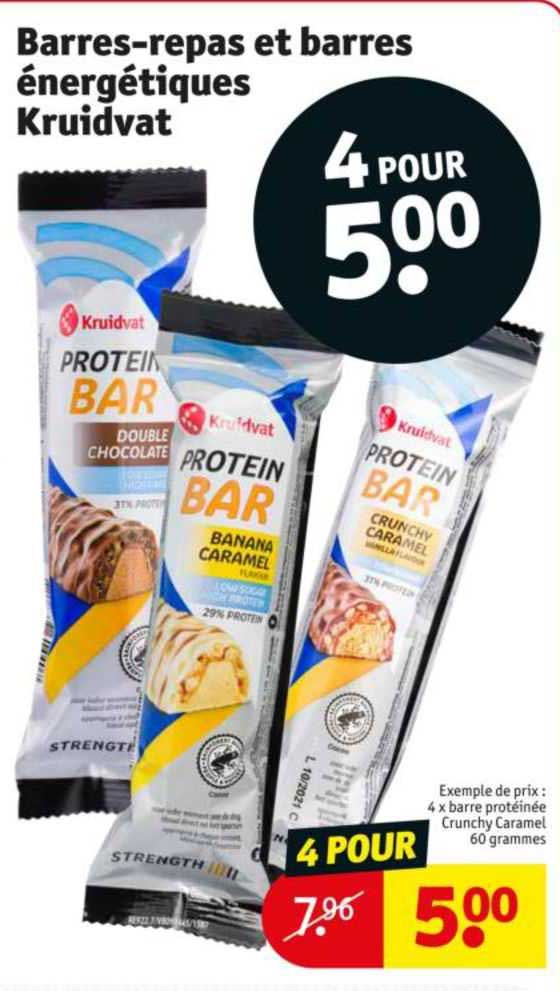 barres-repas et barres énergétiques kruidvat
