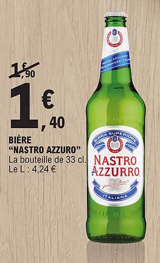 Bière "nastro Azzuro"