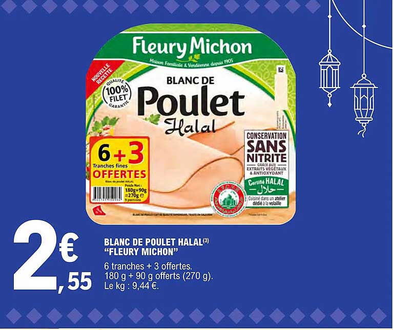 blanc de poulet halal "fleury michon"