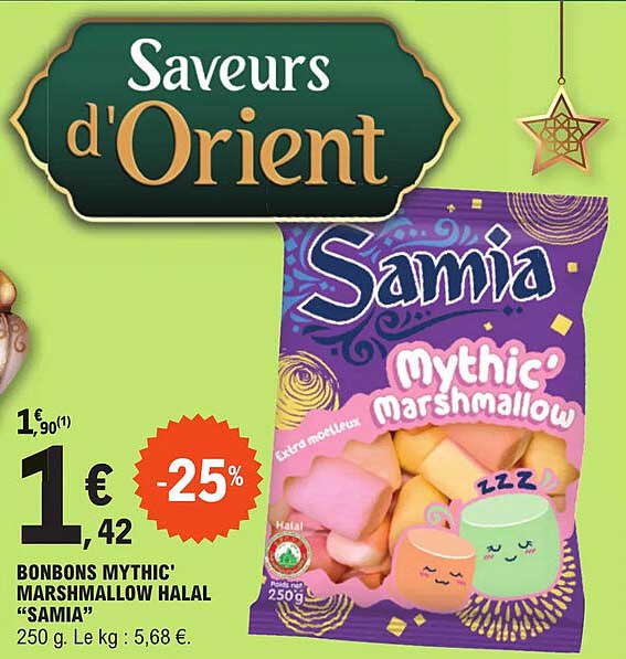 bonbons mythic' marshmallow halal "samia"