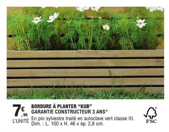 bordure à planter "kub"