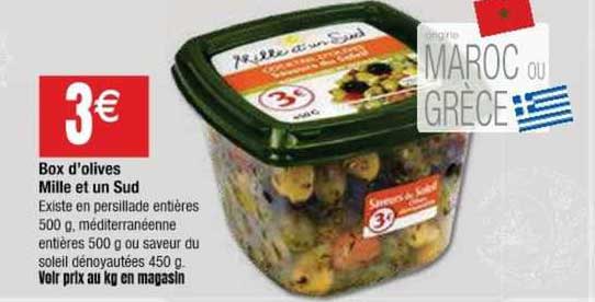 box d'olives mille et un sud
