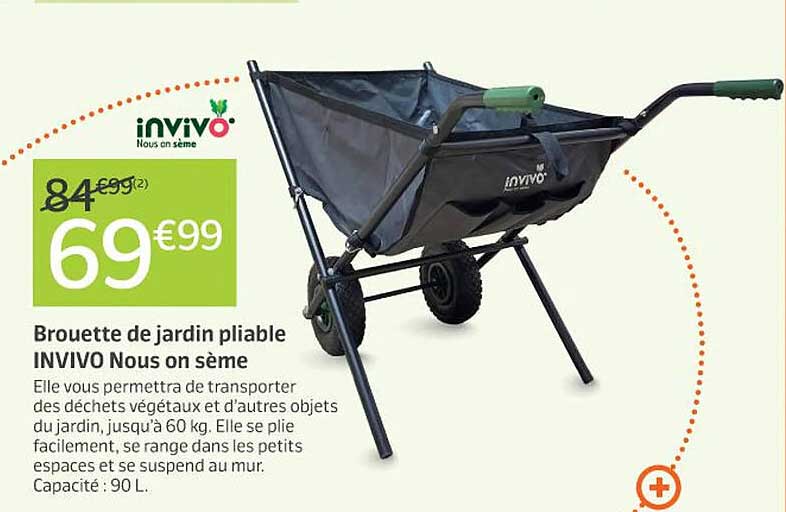 brouette de jardin pliable invivo nous on sème