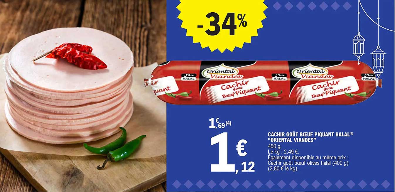 cachir goût boeuf piquant halal "oriental viandes"