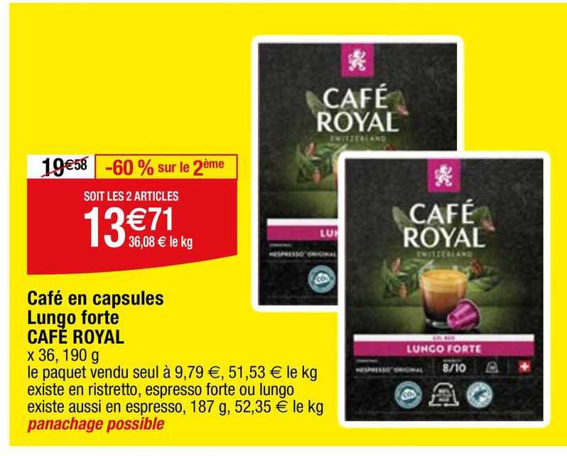 Café En Capsules Lungo Forte Café Royal