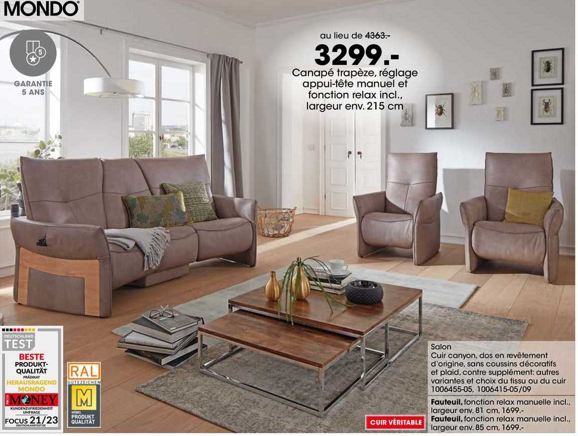 canapé trapèze mondo