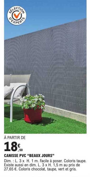 canisse pvc "beaux jours"