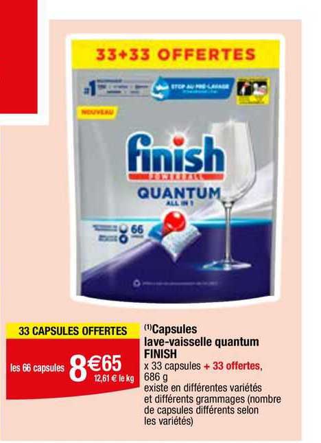capsules lave-vaisselle quantum finish