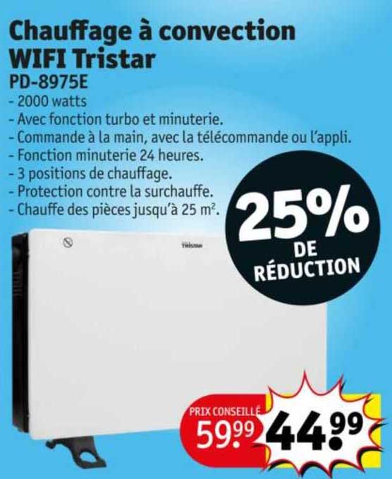 chauffage à convection wifi tristar