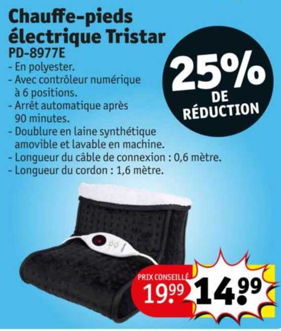 Chauffee-pieds électrique Tristar Pd-8977e