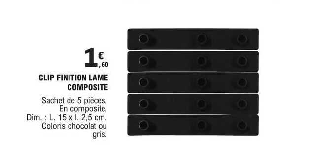 clip finition lame composite