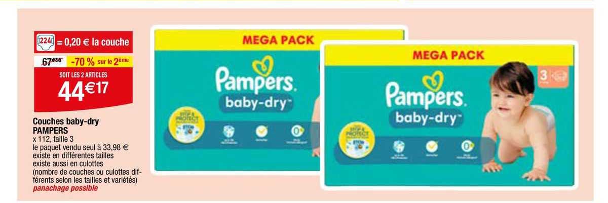 couches baby-dry pampers