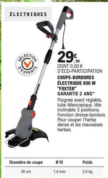 coupe-bordures électrique 600 w "foxter"
