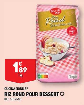 cucina nobile riz rond pour dessert