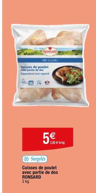 cuisses de poulet avec partie de dos ronsard