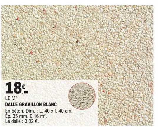 dalle gravillon blanc