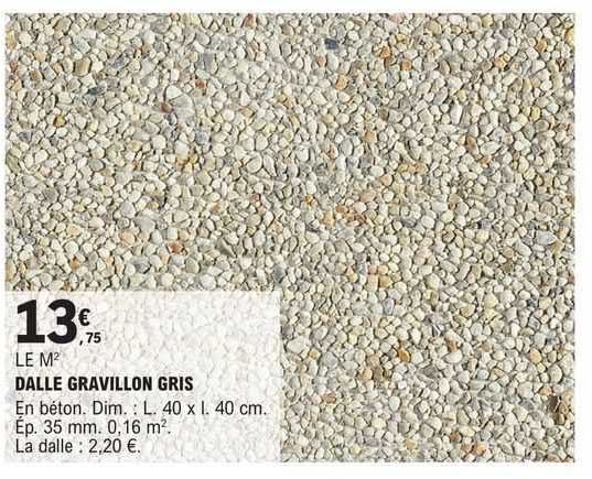 dalle gravillon gris