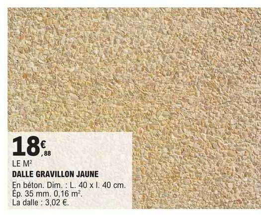 dalle gravillon jaune