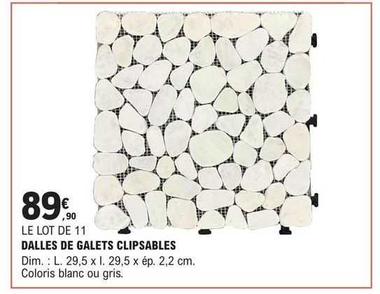 dalles de galets clipsables