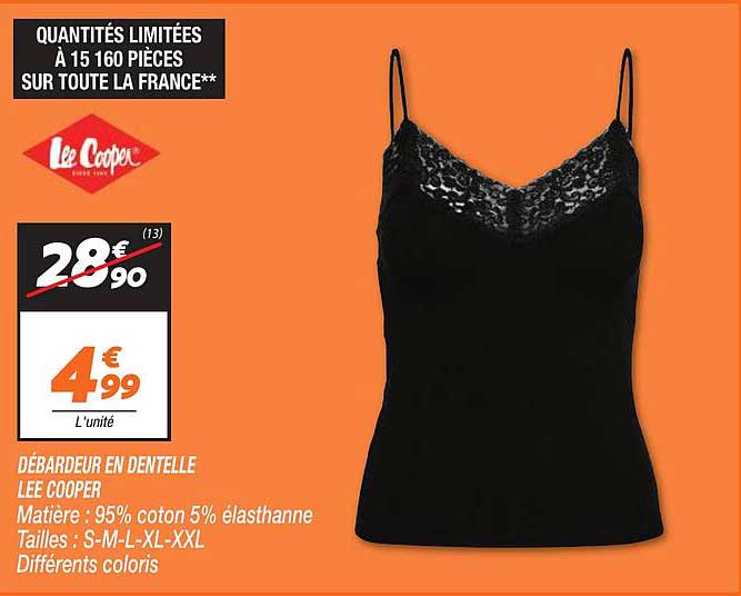 débardeur en dentelle lee cooper