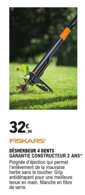 désherbeur 4 dents fiskars