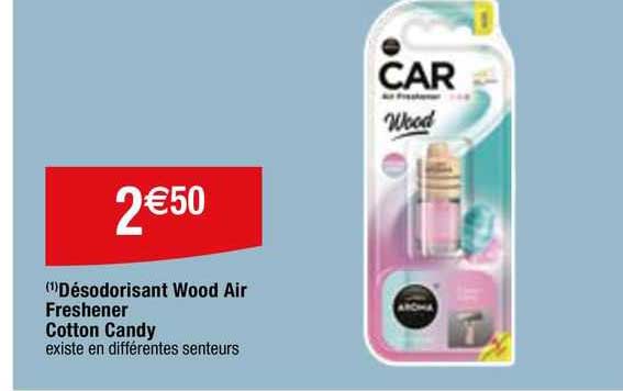 désodorisant wood air freshener cotton candy
