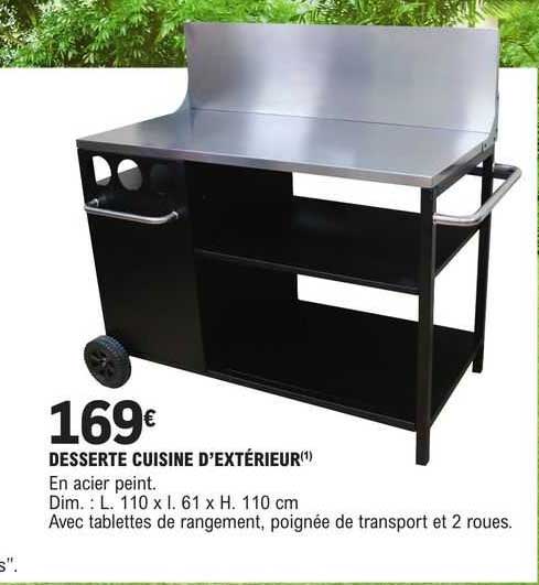 desserte cuisine d'extérieur