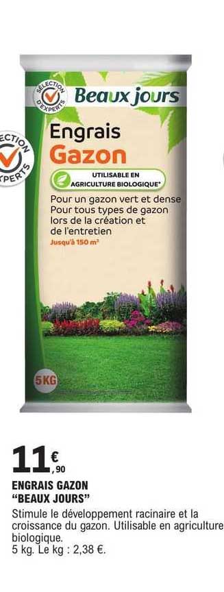 engrais gazon "beaux jours"