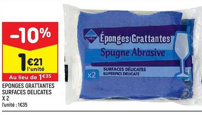 éponges grattantes surfaces délicates x2