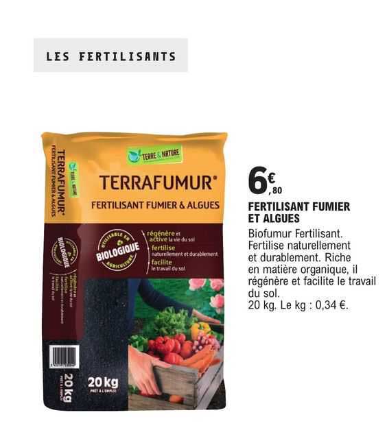 fertilisant fumier et algues