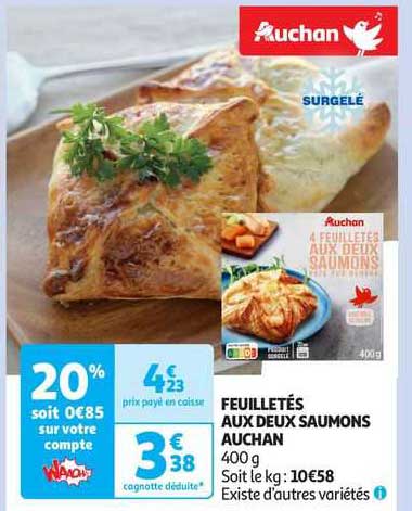 feuilletés aux deux saumons auchan