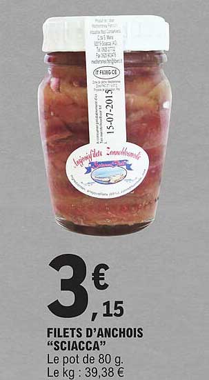 filets d'anchois "sciacca"