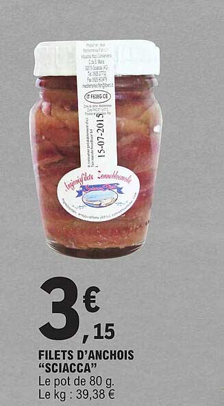 filets d'anchois "sciacca"