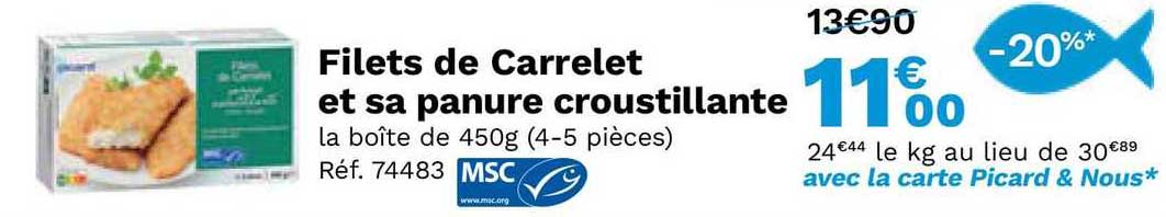 filets de carrelet et sa panure croustillante