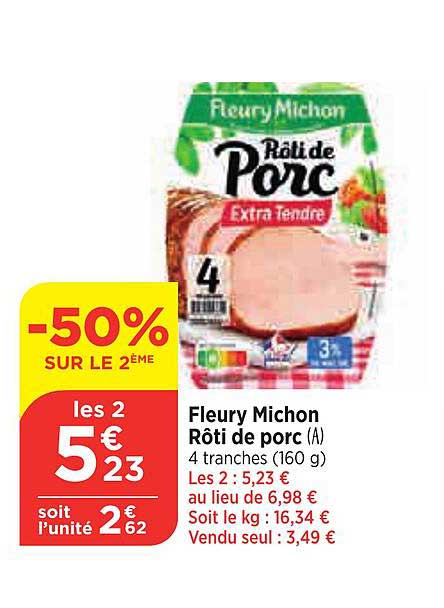 fleury michon rôti de porc