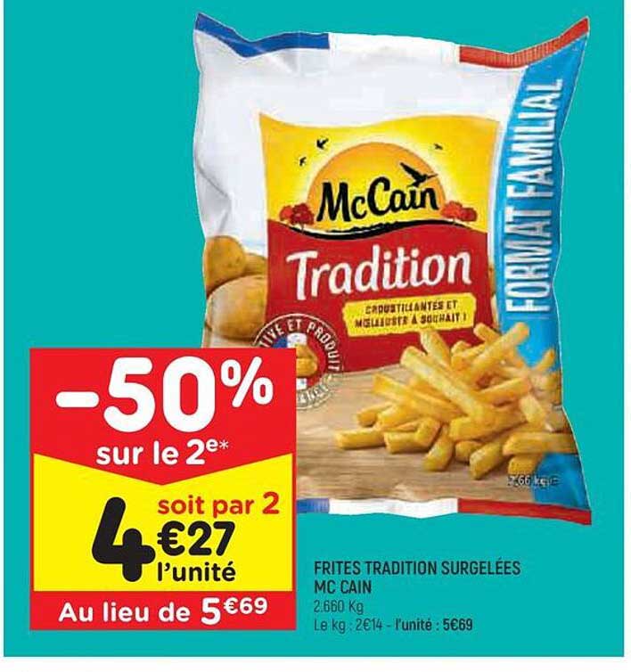 frites tradition surgelées mc cain