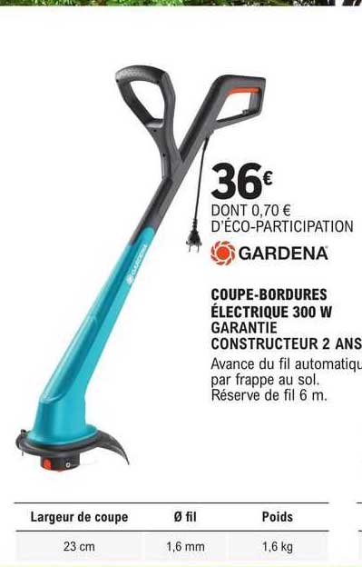 gardena coupe-bordures électrique 300 w